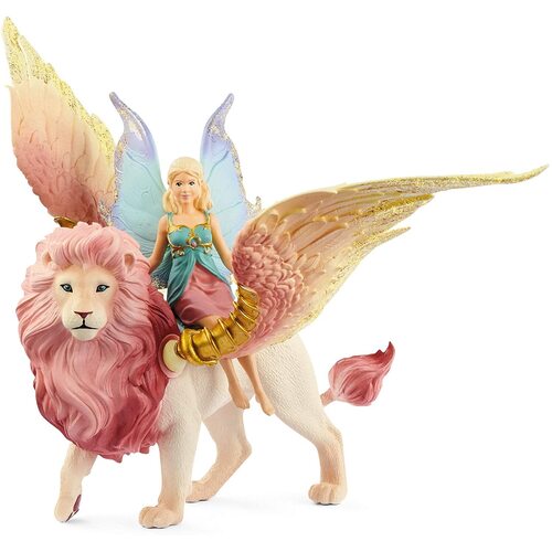 Schleich - Fairy in Flight on Winged Lion 70714